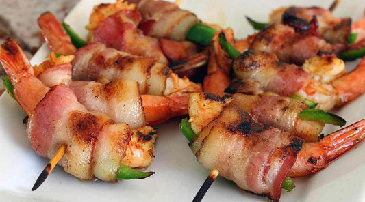 Grilled Shrimp Brochette Indigo Pool Patio BBQ