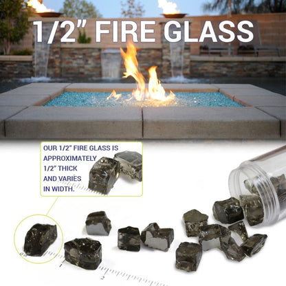 1/2" Zion Reflective Fire Glass