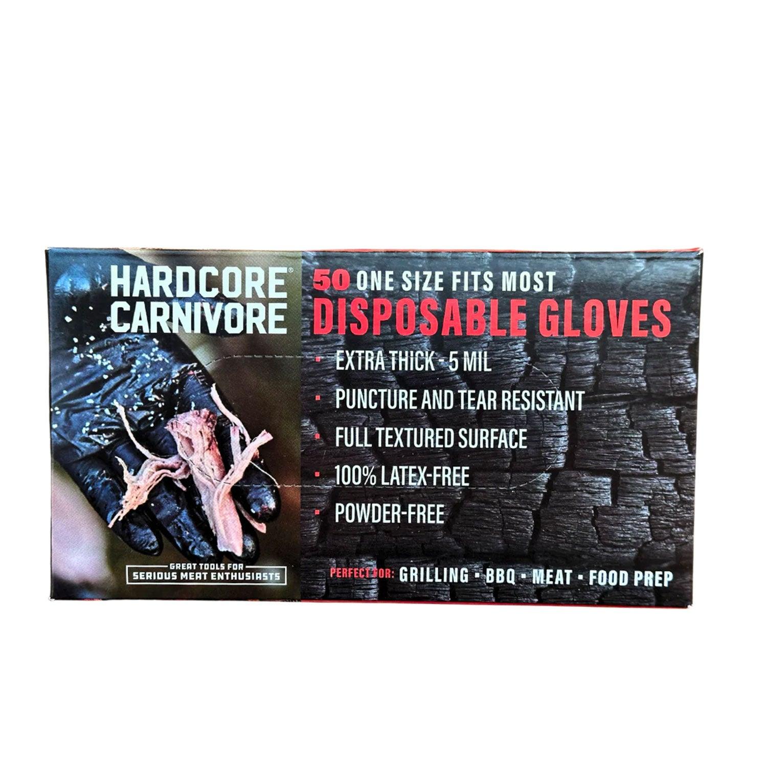Hardcore Carnivore: Disposable Nitrile Gloves - Indigo Pool Patio BBQ