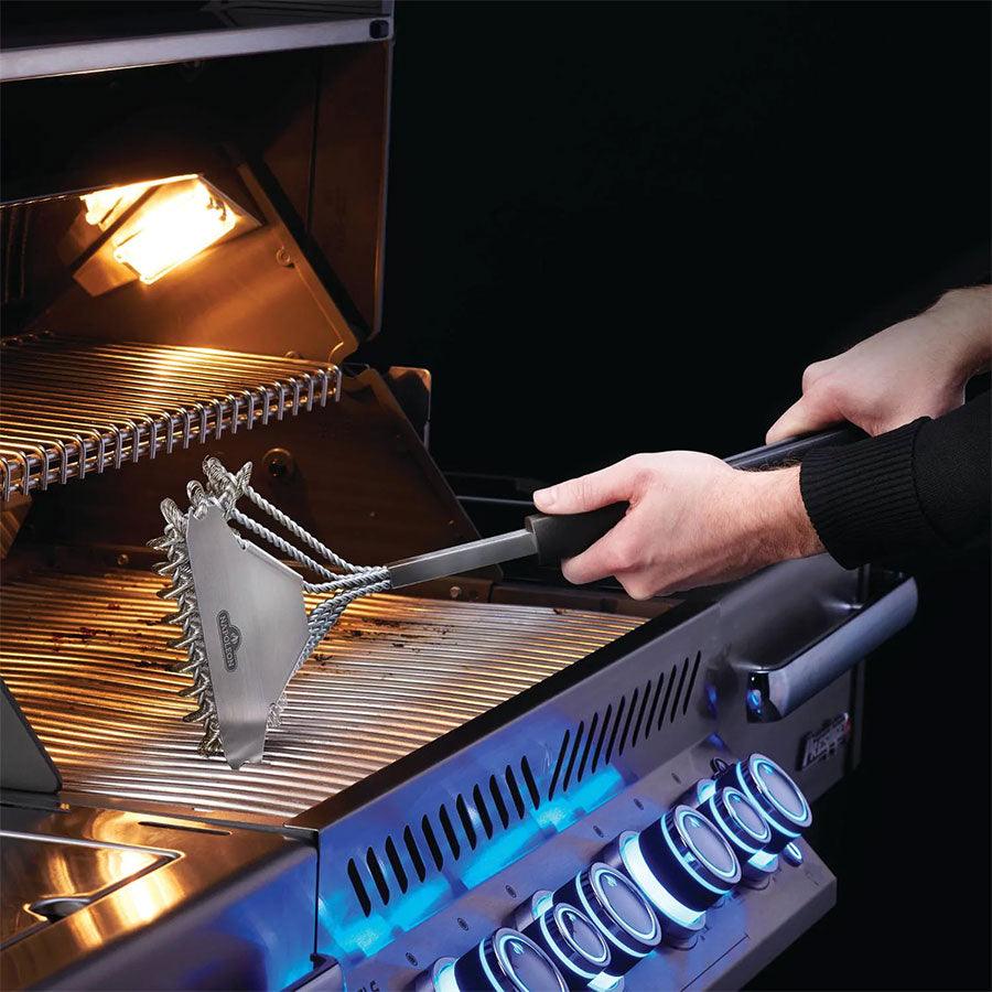 Napoleon Bristle-Free Triple-Row Grill Brush W/ Rolled Stainless Steel Napoleon Indigo Pool Patio BBQ