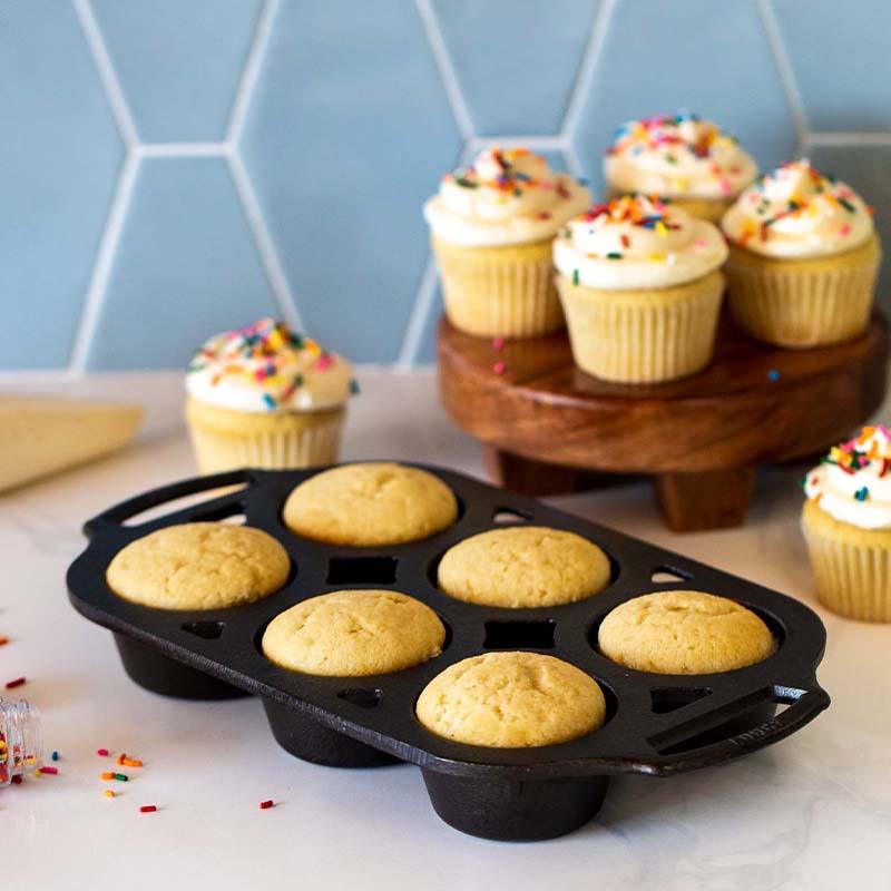 Lodge Cast Iron 6 Cup Muffin Pan - Indigo Pool Patio BBQ
