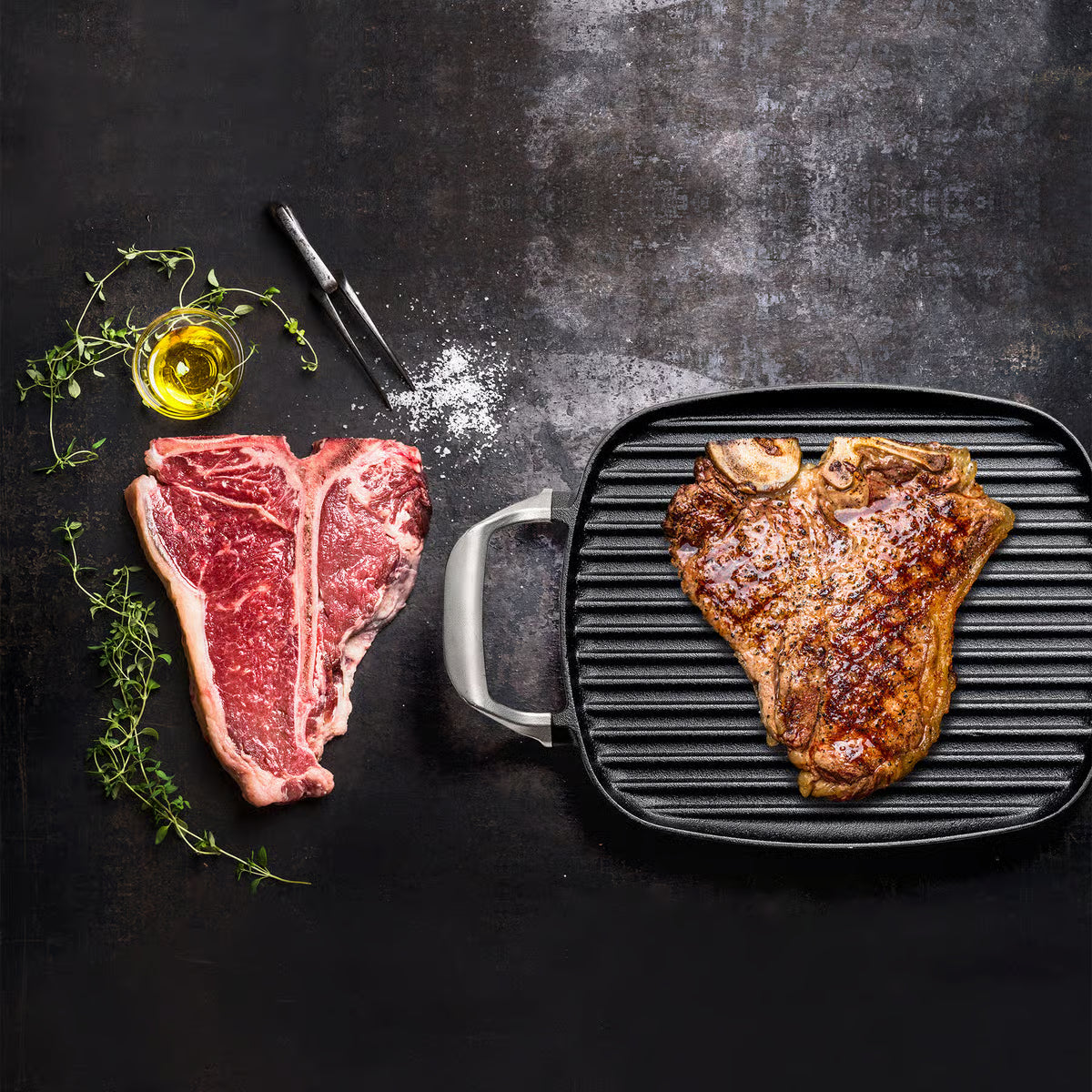 Steak/ Panini Iron Outset Oval