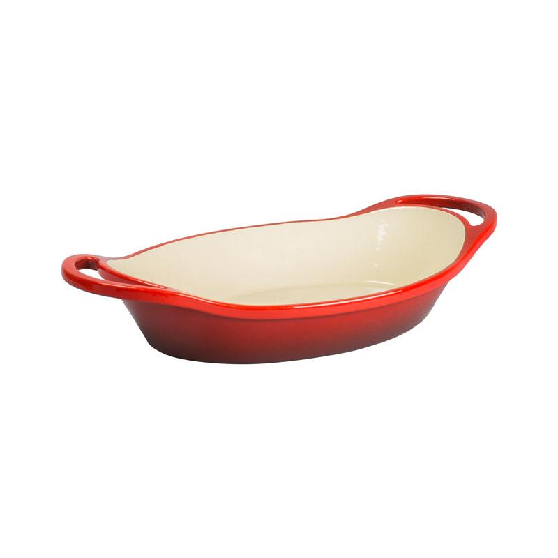 Lodge 2 Quart Oval Enamel Casserole, Red - Indigo Pool Patio BBQ