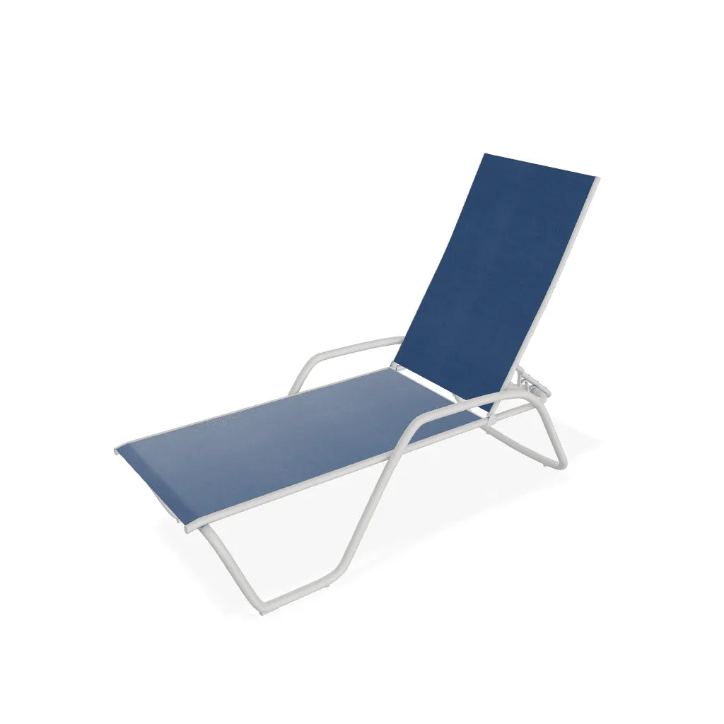Gardenella Sling Chaise with Arms - Indigo Pool Patio BBQ