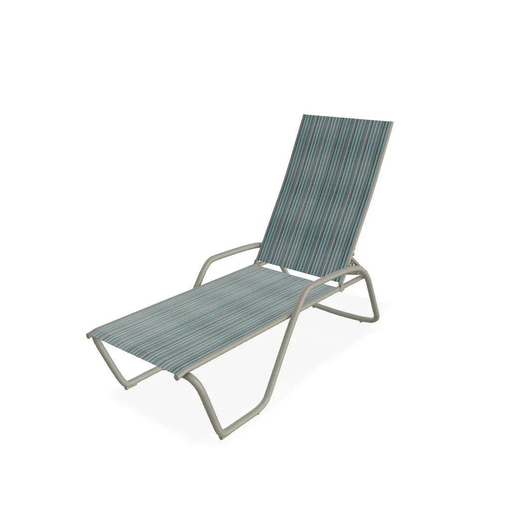 Gardenella Sling Chaise with Arms Telescope Casual Indigo Pool Patio BBQ