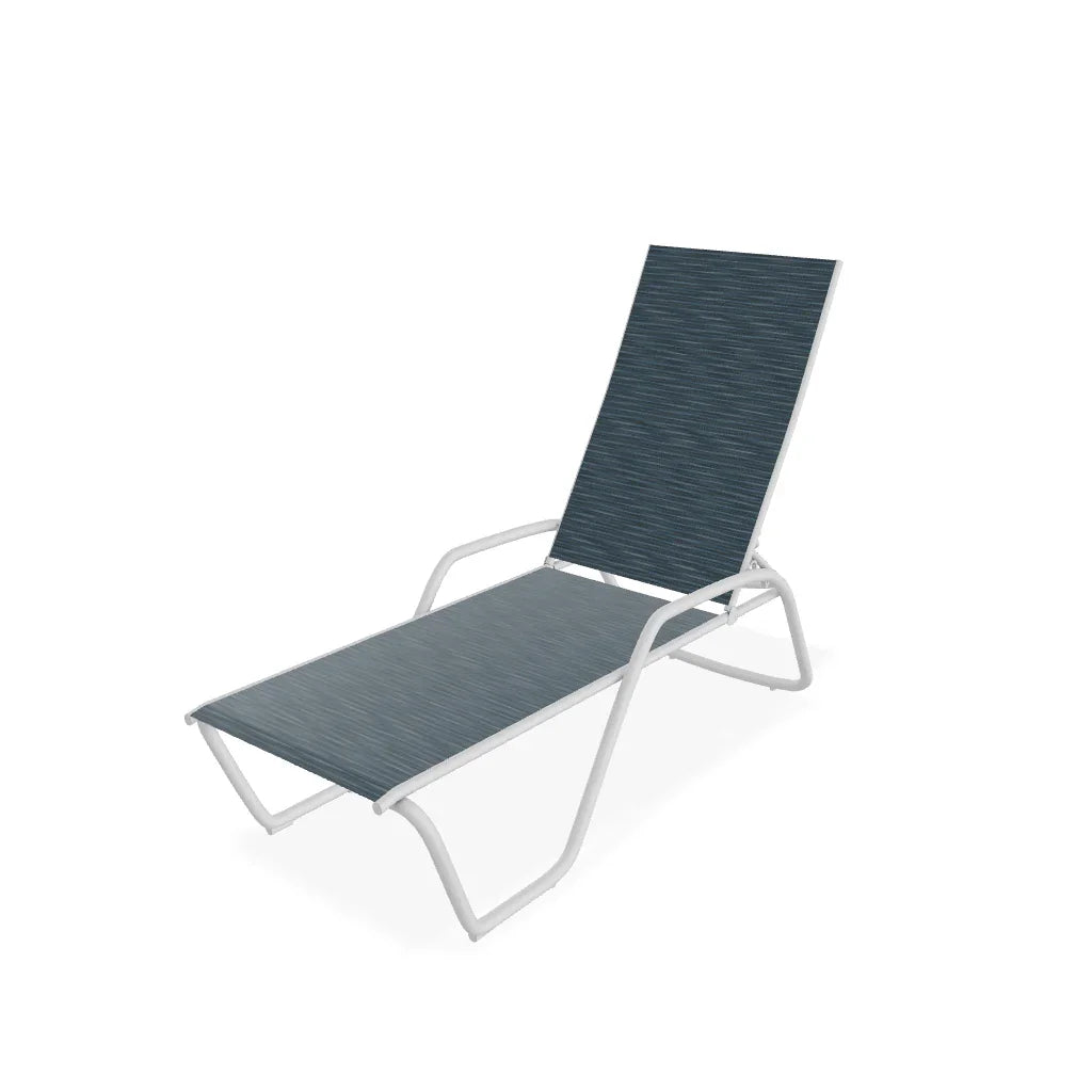 Gardenella Sling Chaise with Arms Telescope Casual Indigo Pool Patio BBQ
