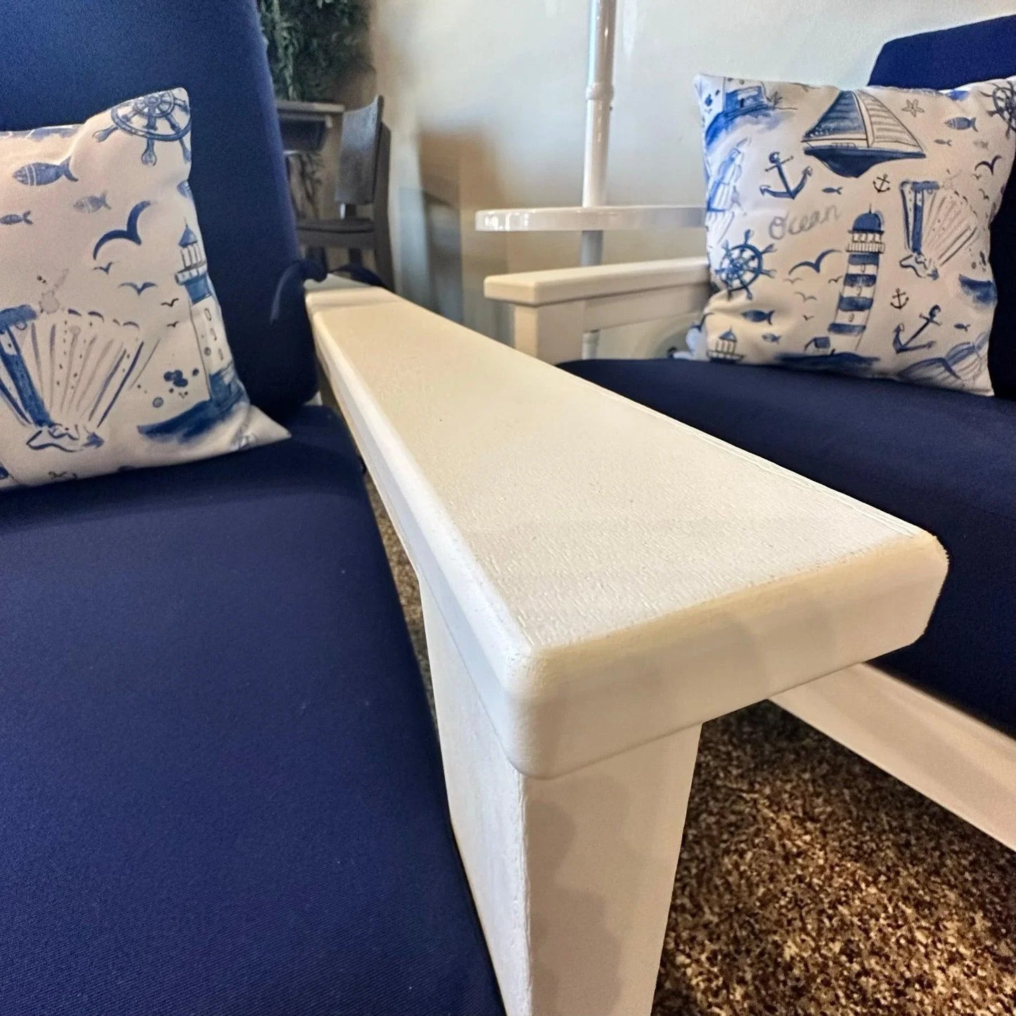 Seaside Casual DEX Modular Cushion Lounge Set Seaside Casual Indigo Pool Patio BBQ