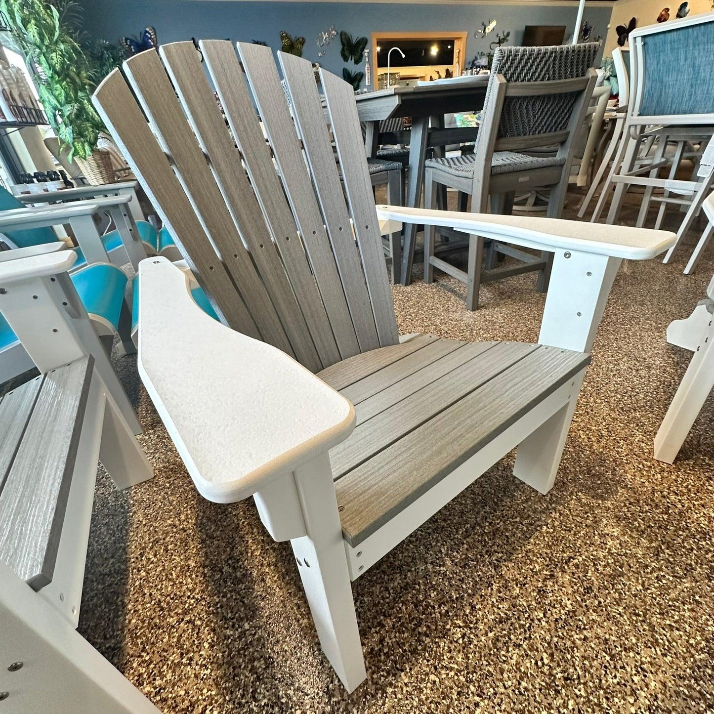 Seaside Casual Adirondack Chat Set - Indigo Pool Patio BBQ