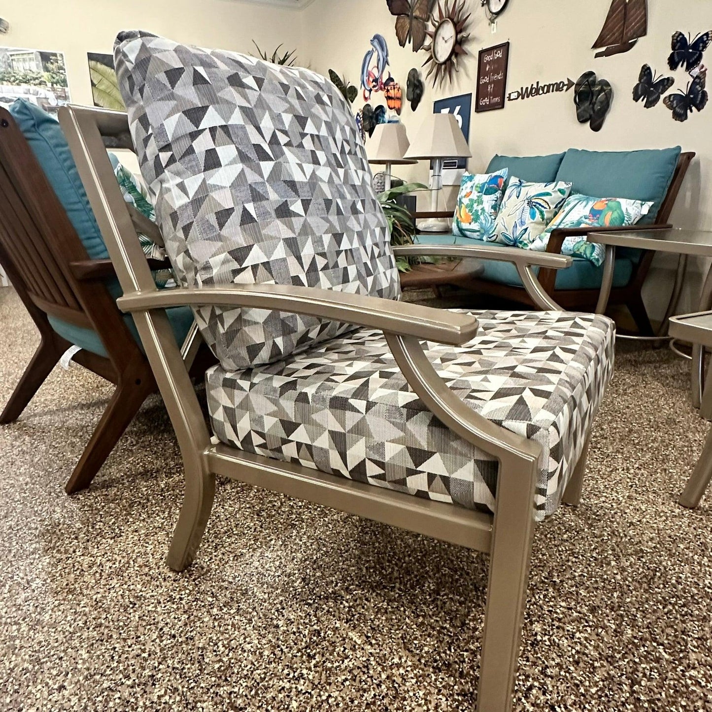 Tropitone Marconi Cushion Lounge Set - Indigo Pool Patio BBQ