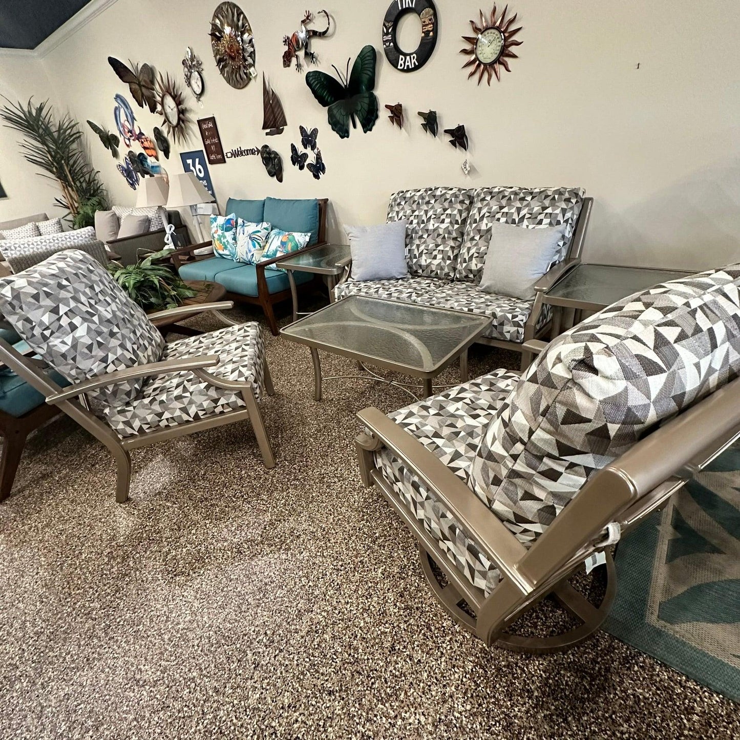 Tropitone Marconi Cushion Lounge Set - Indigo Pool Patio BBQ