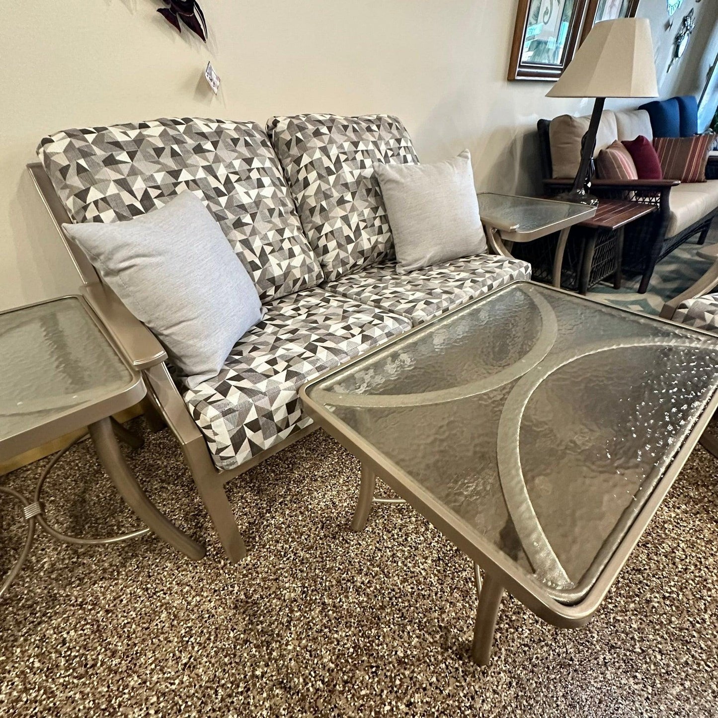 Tropitone Marconi Cushion Lounge Set - Indigo Pool Patio BBQ