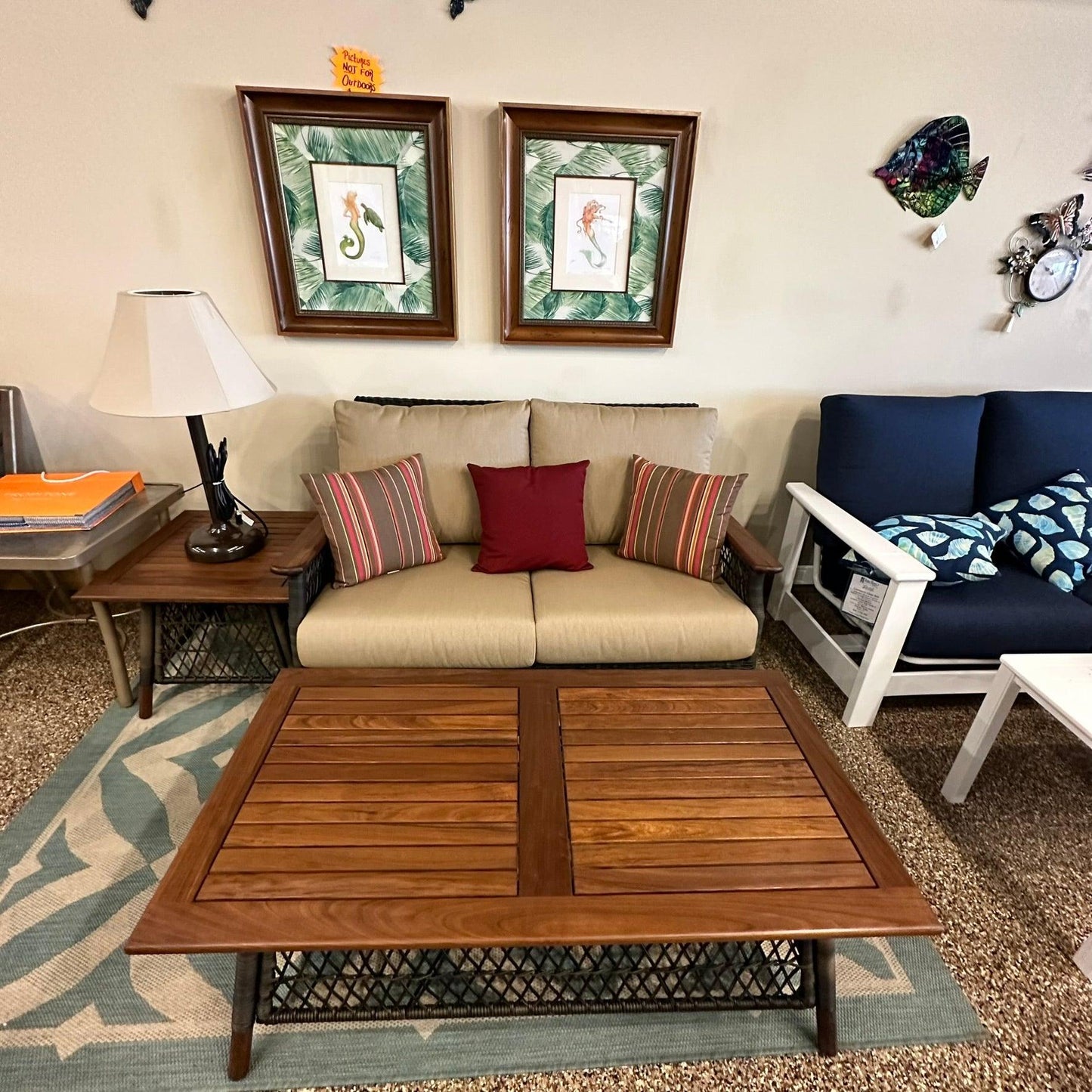 Jensen Outdoor Vintage Lounge Set - Indigo Pool Patio BBQ