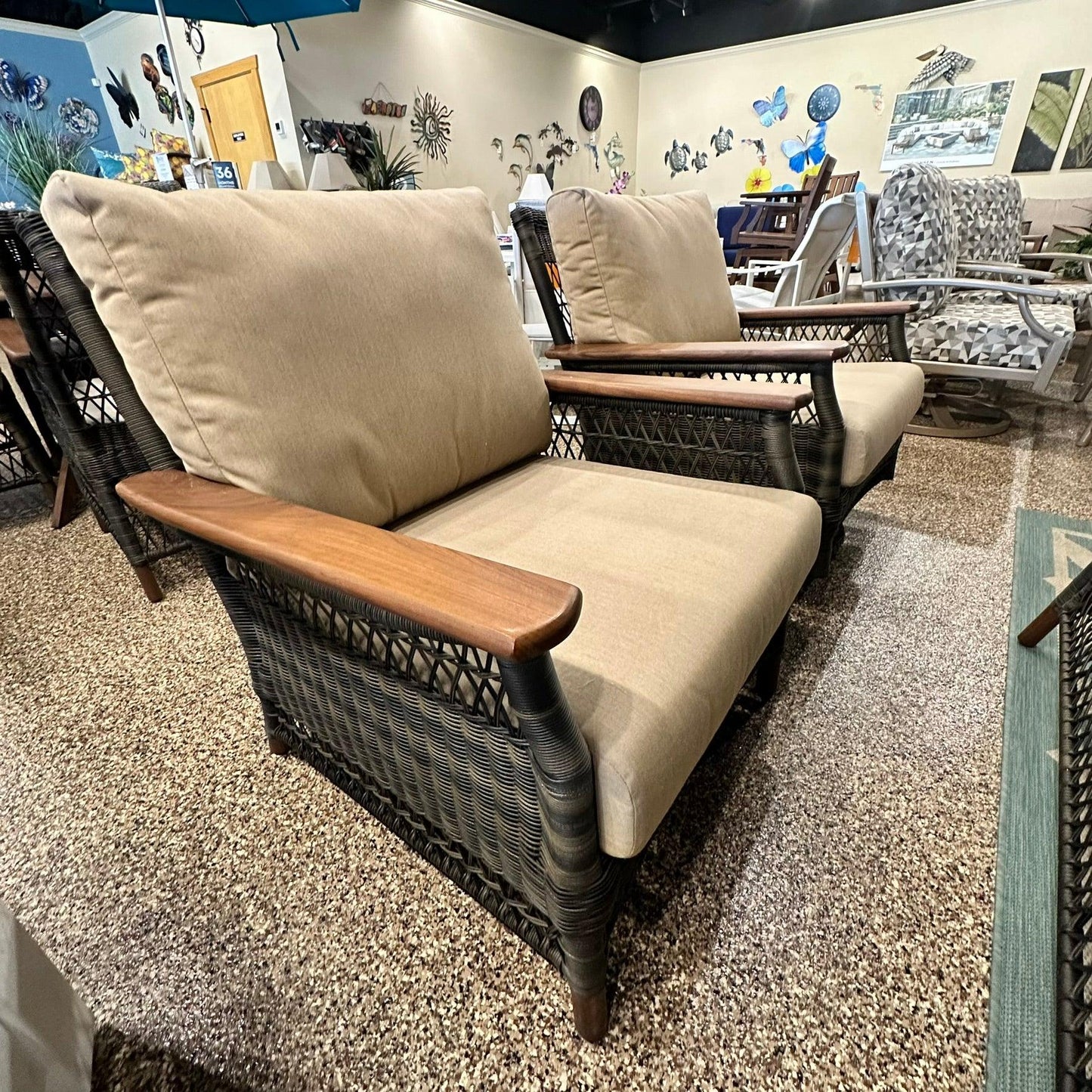 Jensen Outdoor Vintage Lounge Set - Indigo Pool Patio BBQ