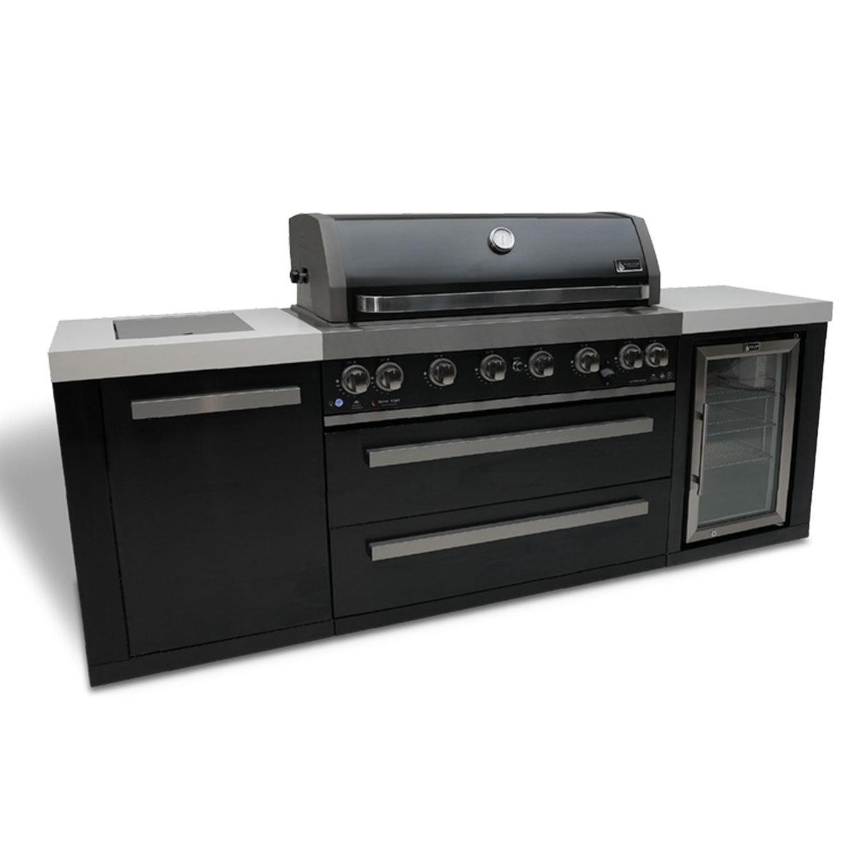 Mont Alpi 805 Island Grill with Refrigerator Monti Alpi Indigo Pool Patio BBQ