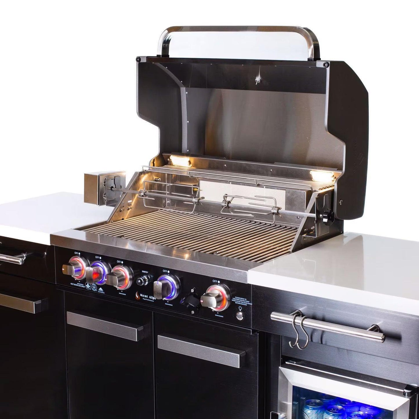 Mont Alpi 957 Island with Refrigerator - Indigo Pool Patio BBQ