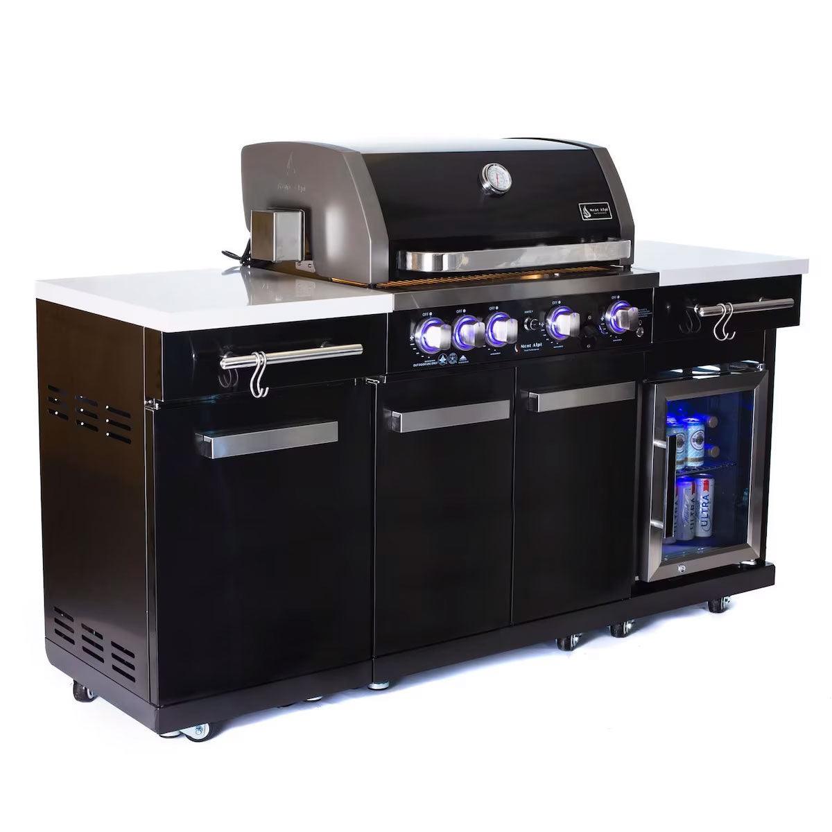 Mont Alpi 957 Island with Refrigerator - Indigo Pool Patio BBQ