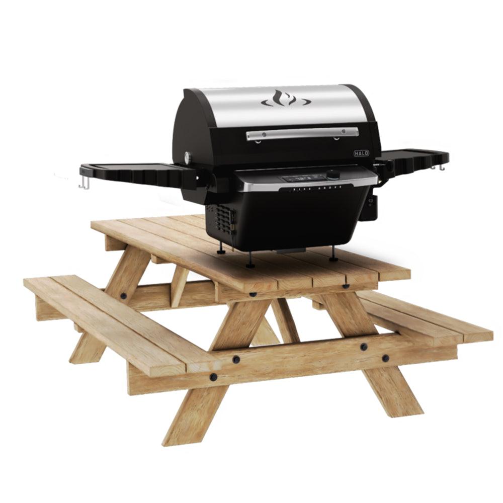 Halo Prime1100 Outdoor Pellet Grill Halo Indigo Pool Patio BBQ