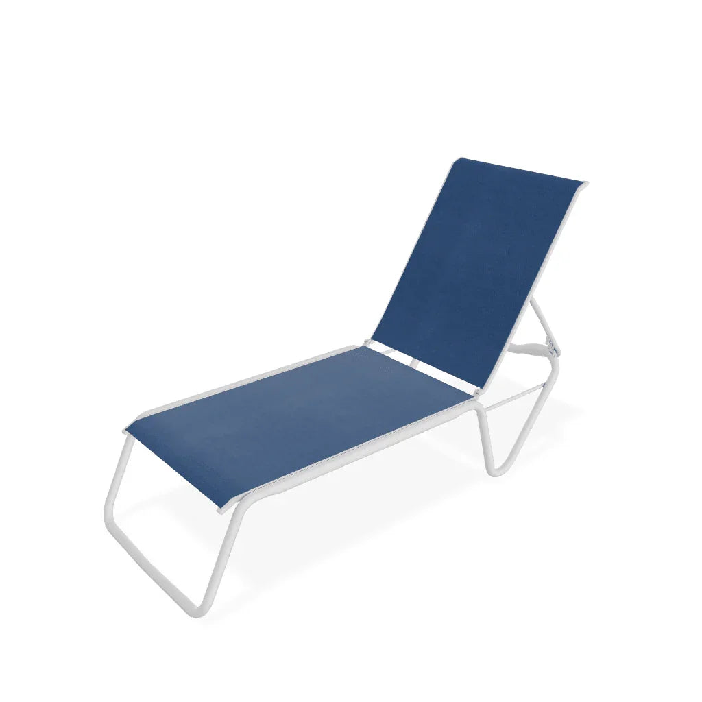 Gardenella Sling Chaise without Arms Telescope Casual Indigo Pool Patio BBQ