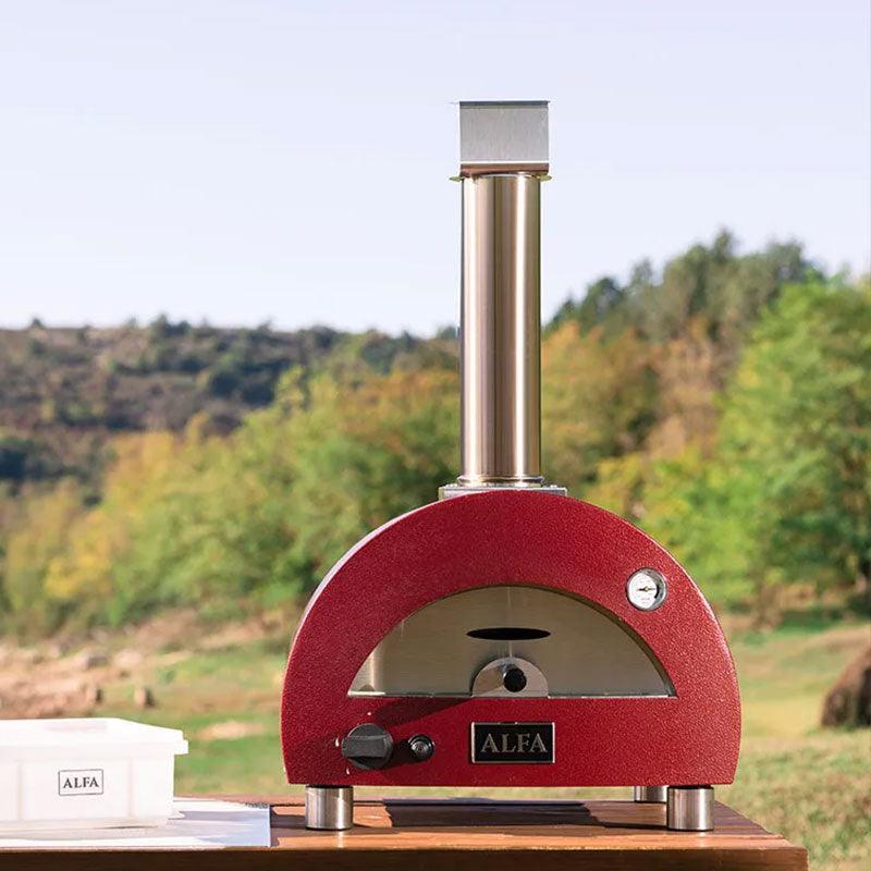 Alfa Moderno Portable Gas Fired Pizza Oven Alfa Indigo Pool Patio BBQ