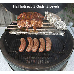 Adjustable Rig Half Stone Hanger for Large Big Green Egg Ceramic Grill Store Indigo Pool Patio BBQ
