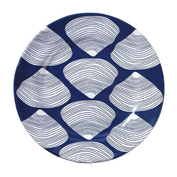 Clamshell 8.5" Salad Plate - Indigo Pool Patio BBQ