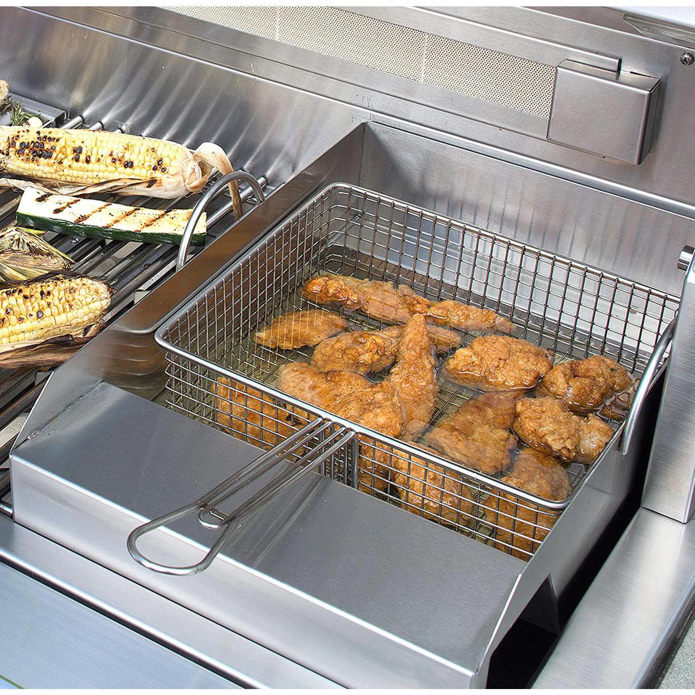 Alfresco Steamer & Fryer Gas Grill Accessory - Indigo Pool Patio BBQ