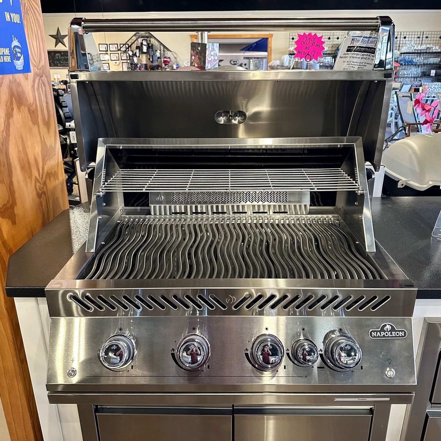 Napoleon 700 Grill with Challenger Island Base Napoleon Indigo Pool Patio BBQ