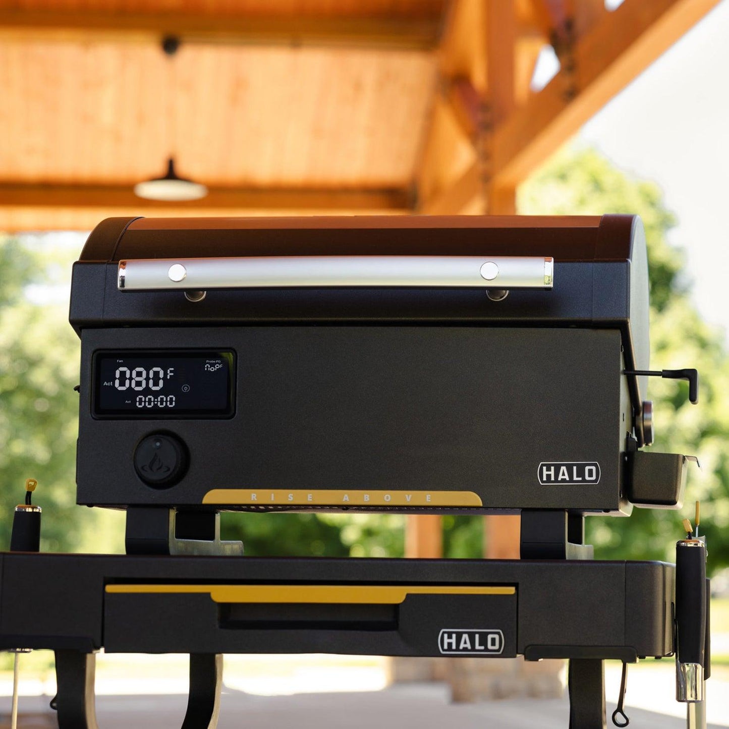 Halo Prime300 Countertop Pellet Grill Halo Indigo Pool Patio BBQ
