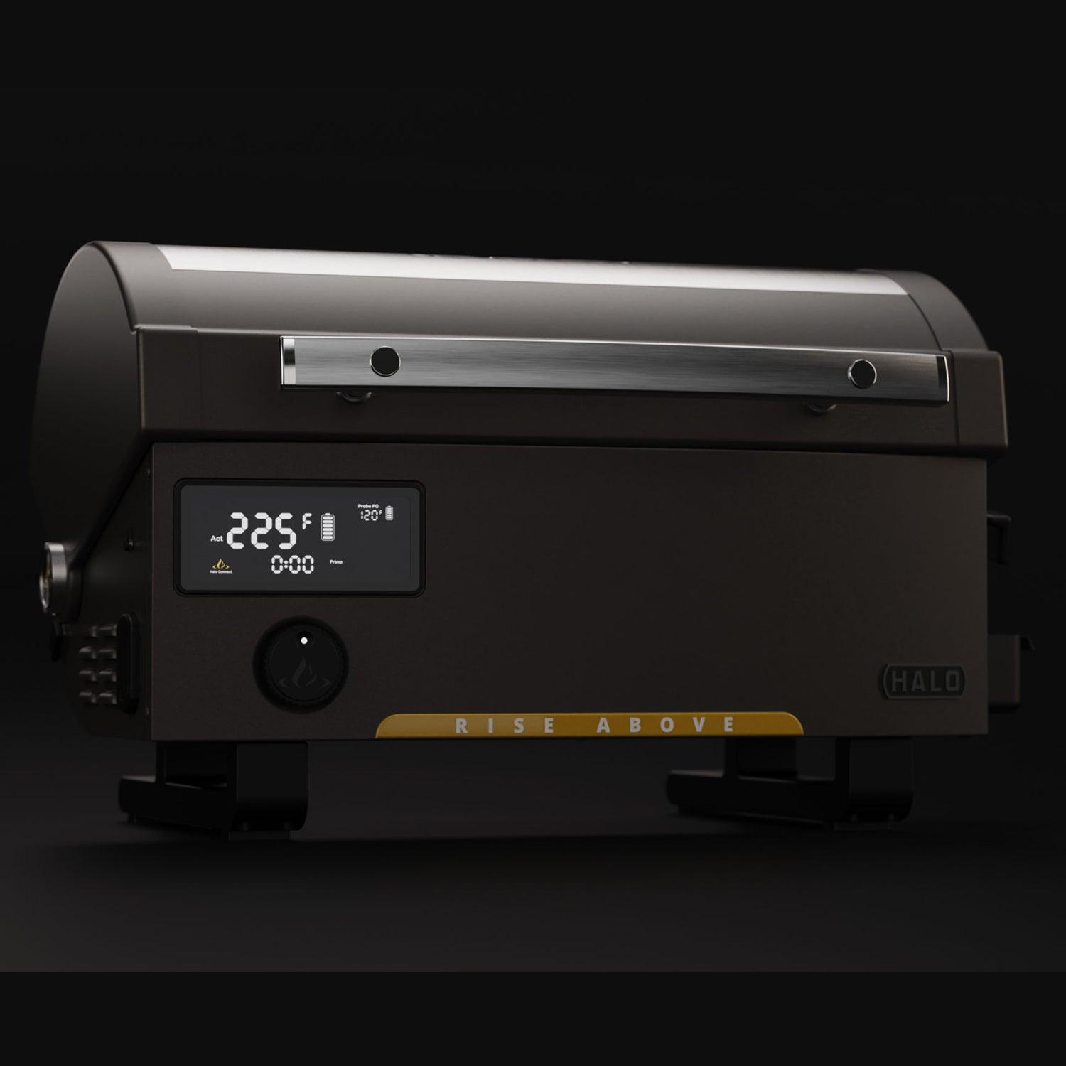 Halo Prime300 Countertop Pellet Grill Halo Indigo Pool Patio BBQ