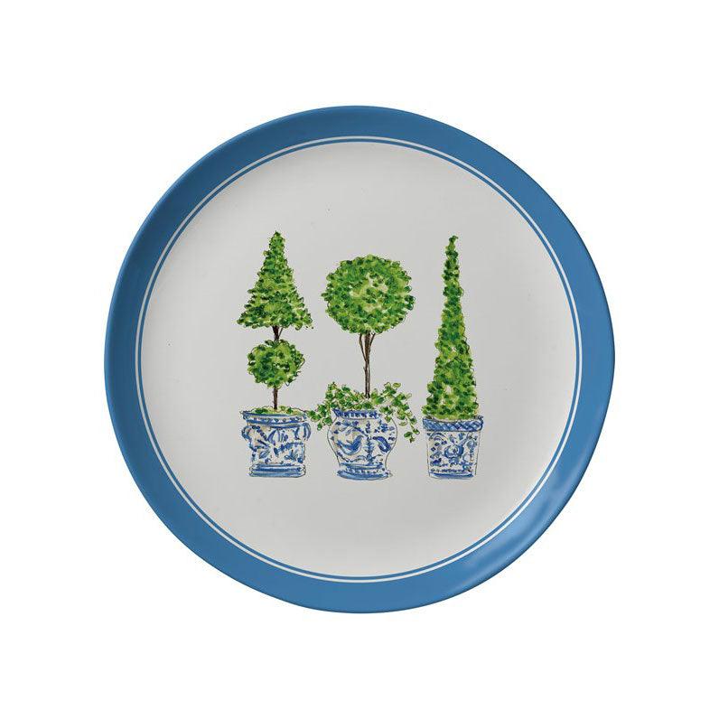 Topiary Trellis 8" Salad Plate Merritt International Indigo Pool Patio BBQ