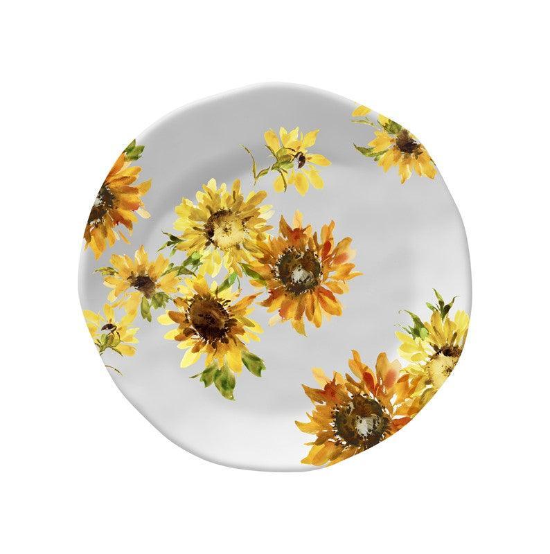 Sunflower Garden 8.5 in. Salad Plate - Indigo Pool Patio BBQ