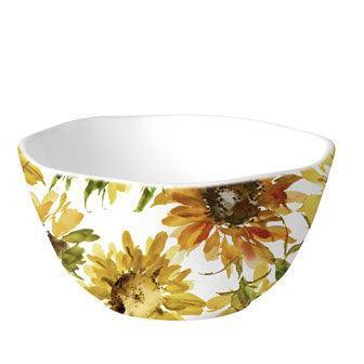 Sunflower Garden 6 in. Salad Bowl - Indigo Pool Patio BBQ