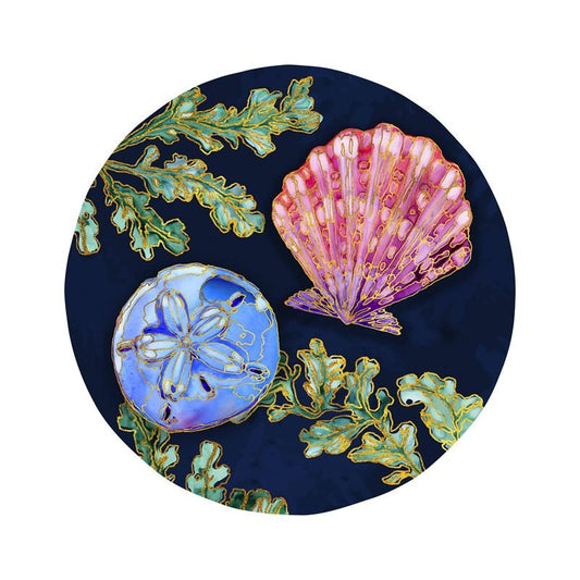 Spectrum Shell 8.5 in. Salad Plate - Sand Dollar - Indigo Pool Patio BBQ