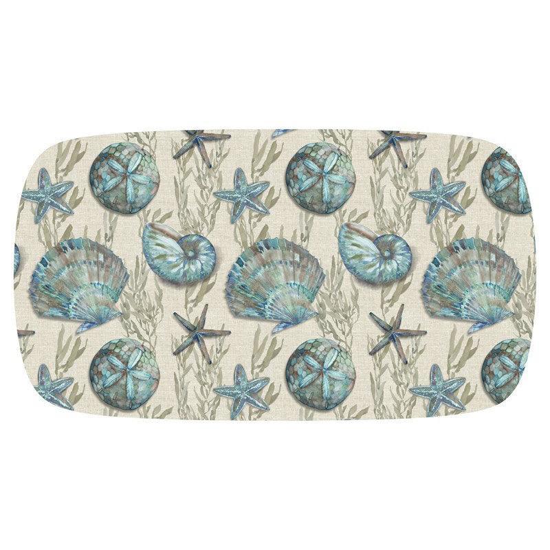 Crescent Beach 15.5 in. x 7.75 in. Appetizer Tray - Indigo Pool Patio BBQ