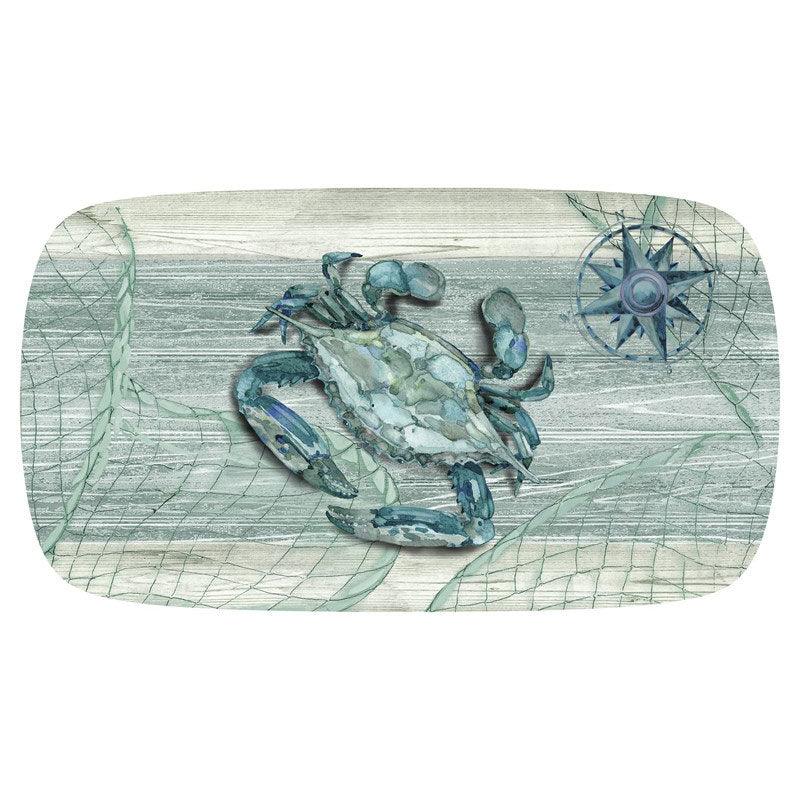 Northpoint Crab 15.5 in. x 7.75 in. Appetizer Tray - Indigo Pool Patio BBQ