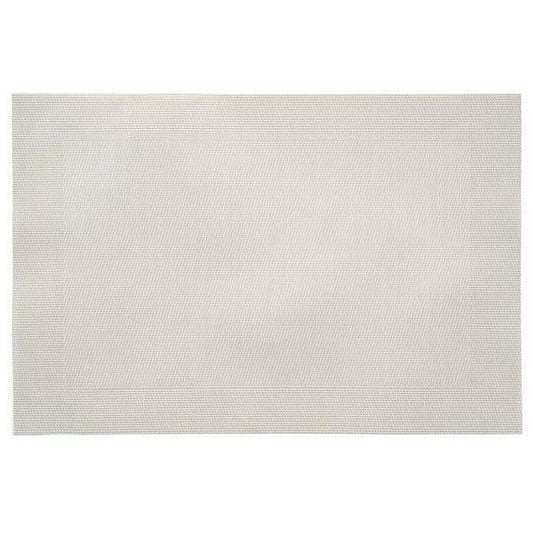 Woven PVC 19" x 13 " Placemat - White - Indigo Pool Patio BBQ