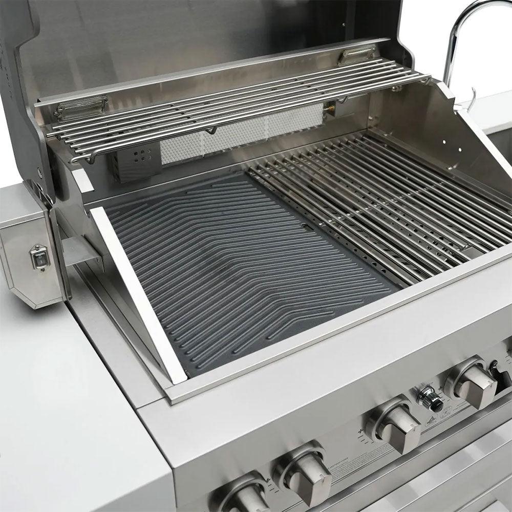 Mont Alpi Cast Iron Dual Sided Griddle Monti Alpi Indigo Pool Patio BBQ