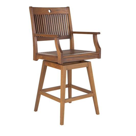 Jensen Outdoor Opal Swivel Bar Height Arm Chair