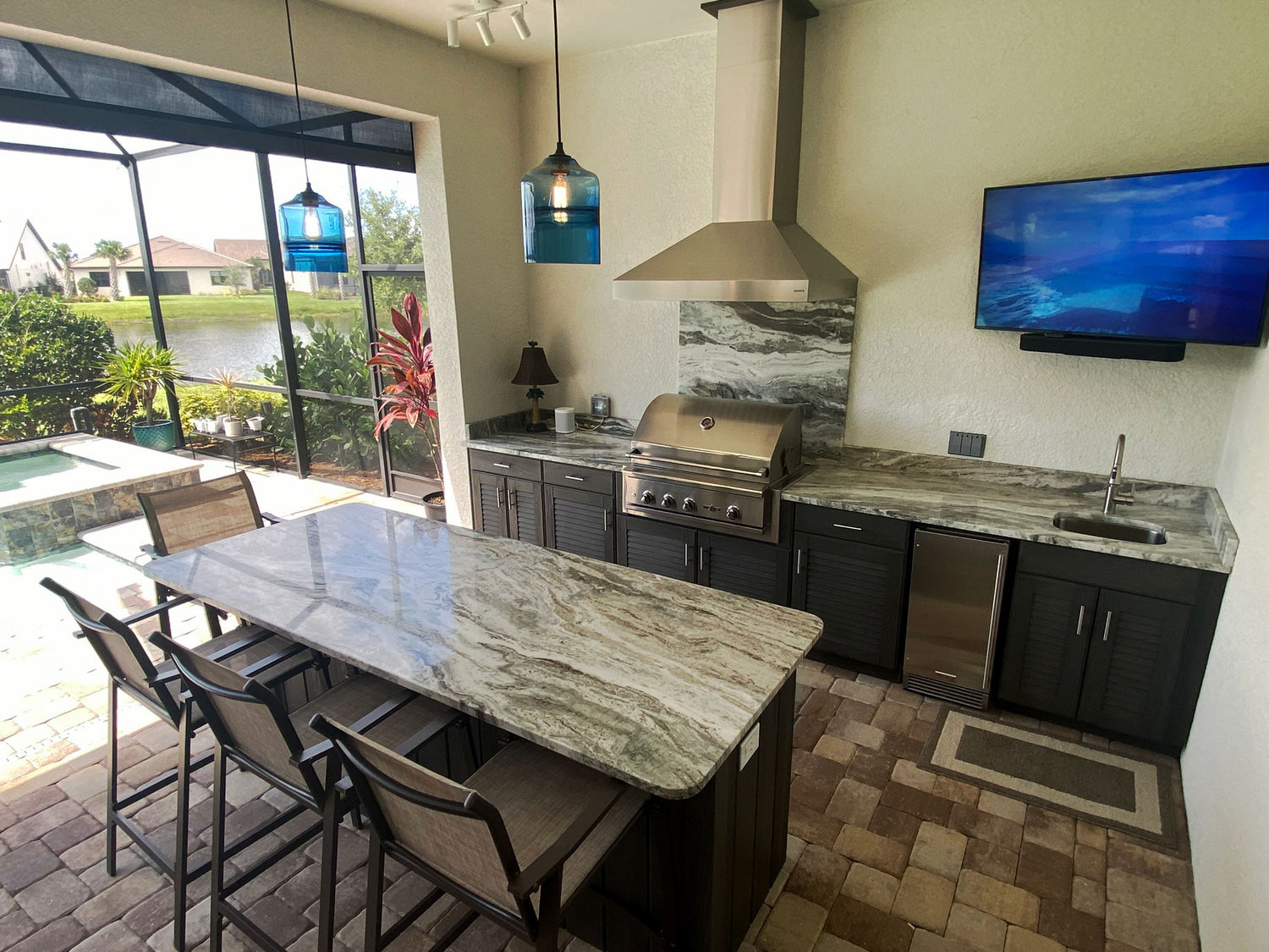 Custom outdoor kitchens in Venice, North Port, Englewood & Sarasota - Indigo Pool Patio BBQ