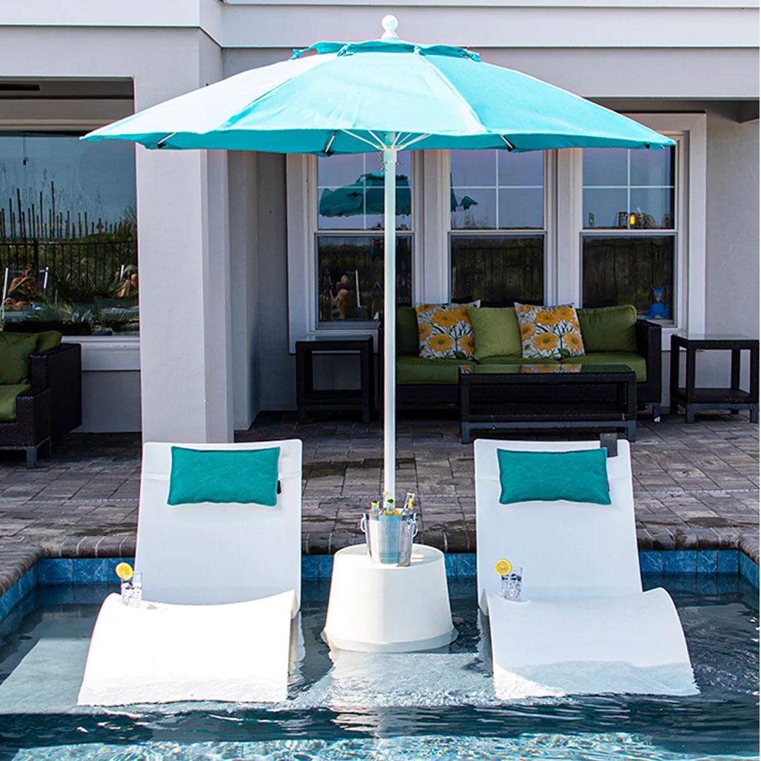 Floating Luxuries Kai Resort Pillow - Set of 2 - Indigo Pool Patio BBQ