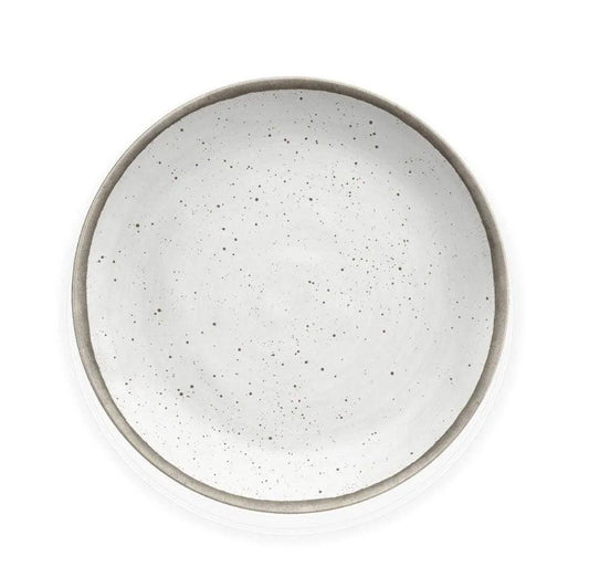 Retreat Pottery White Bamboo 8.5" Salad Plate TarHong Indigo Pool Patio BBQ