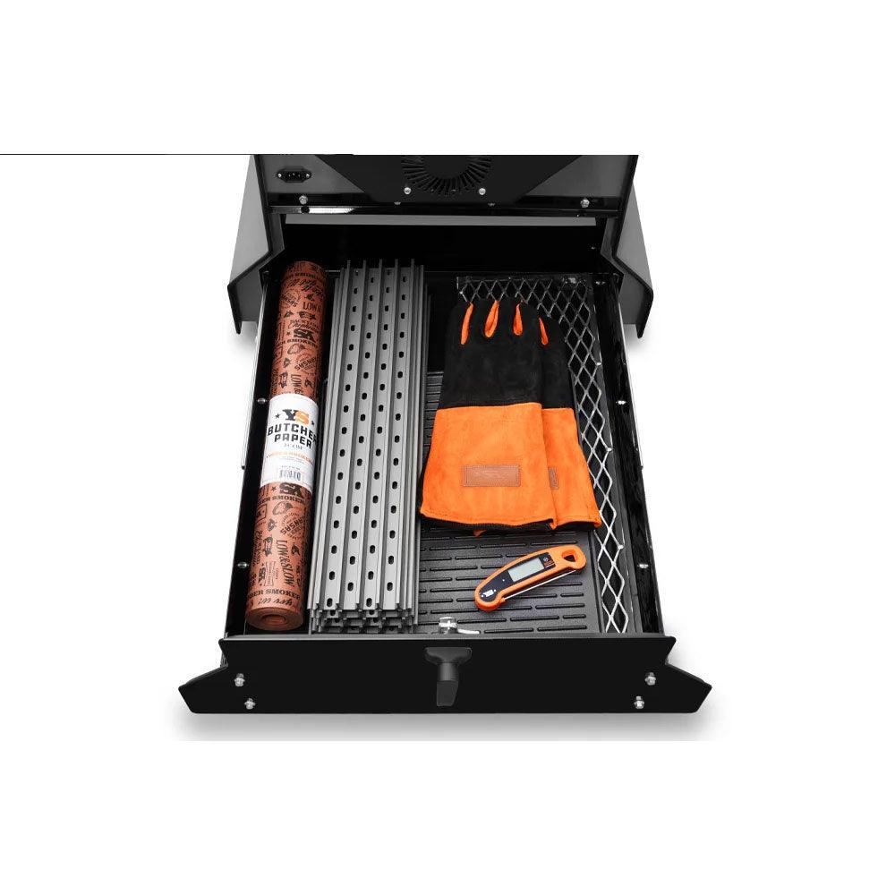 Yoder YS640S Competition Pellet Grill with Storage Drawer - Indigo Pool Patio BBQ