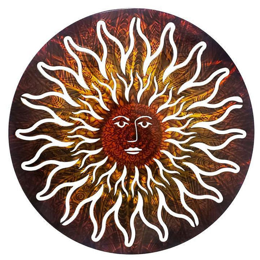 Sun Face Temptation Metal Wall Art Next Innovations Indigo Pool Patio BBQ