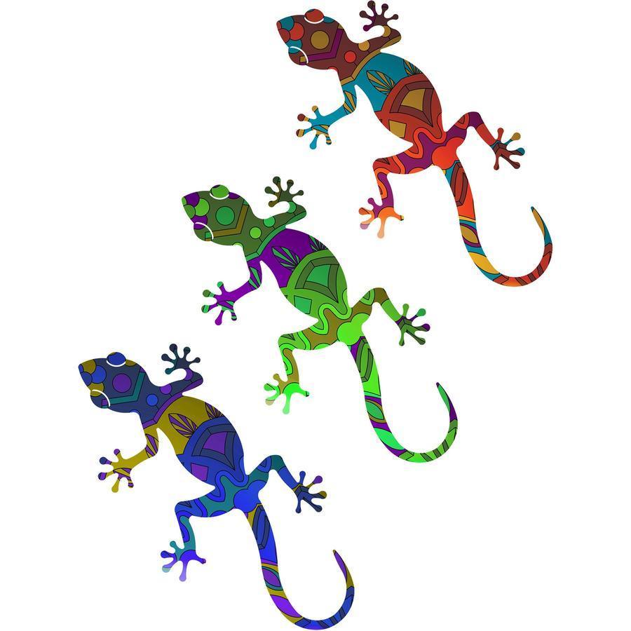 Gecko Set Metal Wall Art - Small Next Innovations Indigo Pool Patio BBQ