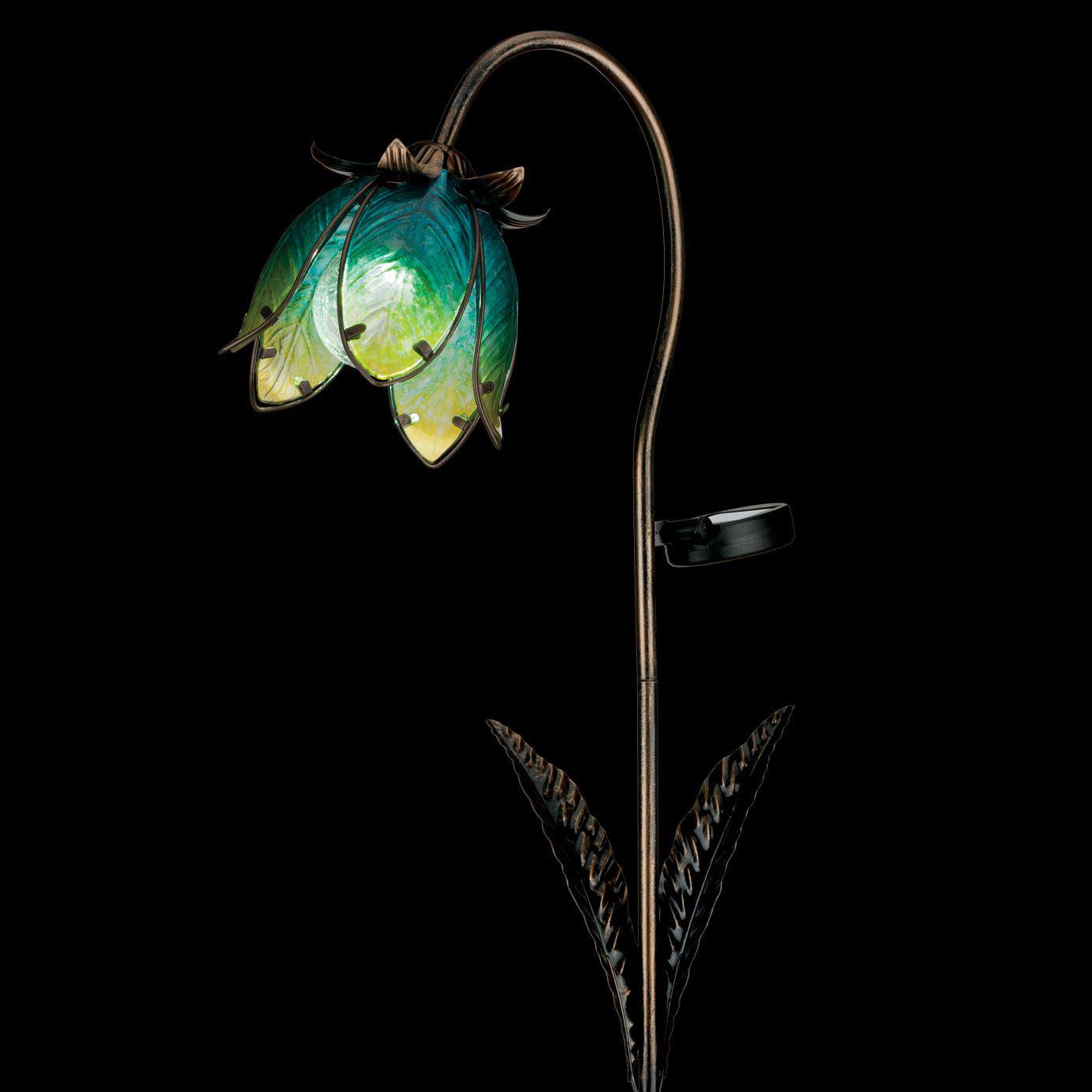 Solar Wildflower Stake - Blue Regal Indigo Pool Patio BBQ