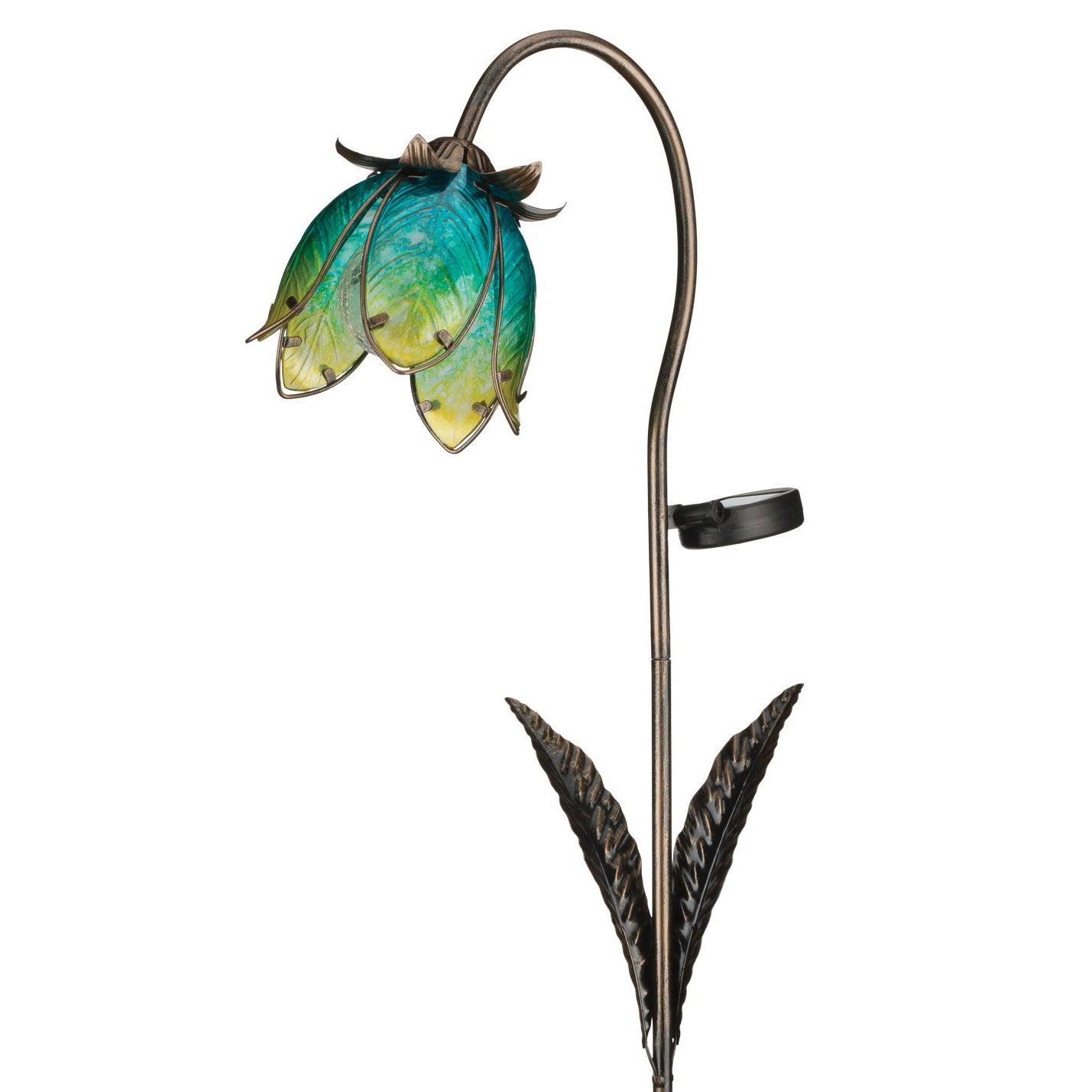 Solar Wildflower Stake - Blue Regal Indigo Pool Patio BBQ
