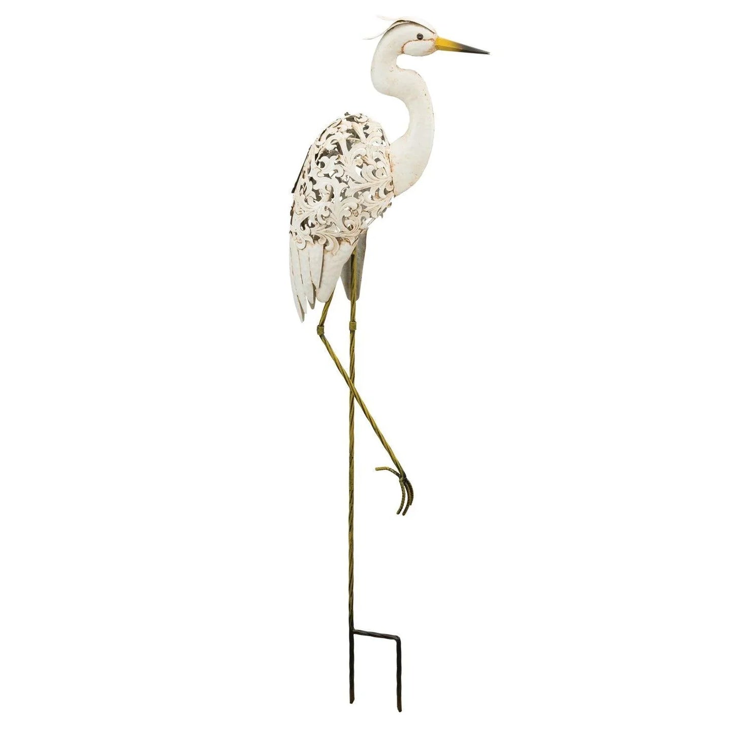Solar Egret Bird Stake Regal Indigo Pool Patio BBQ