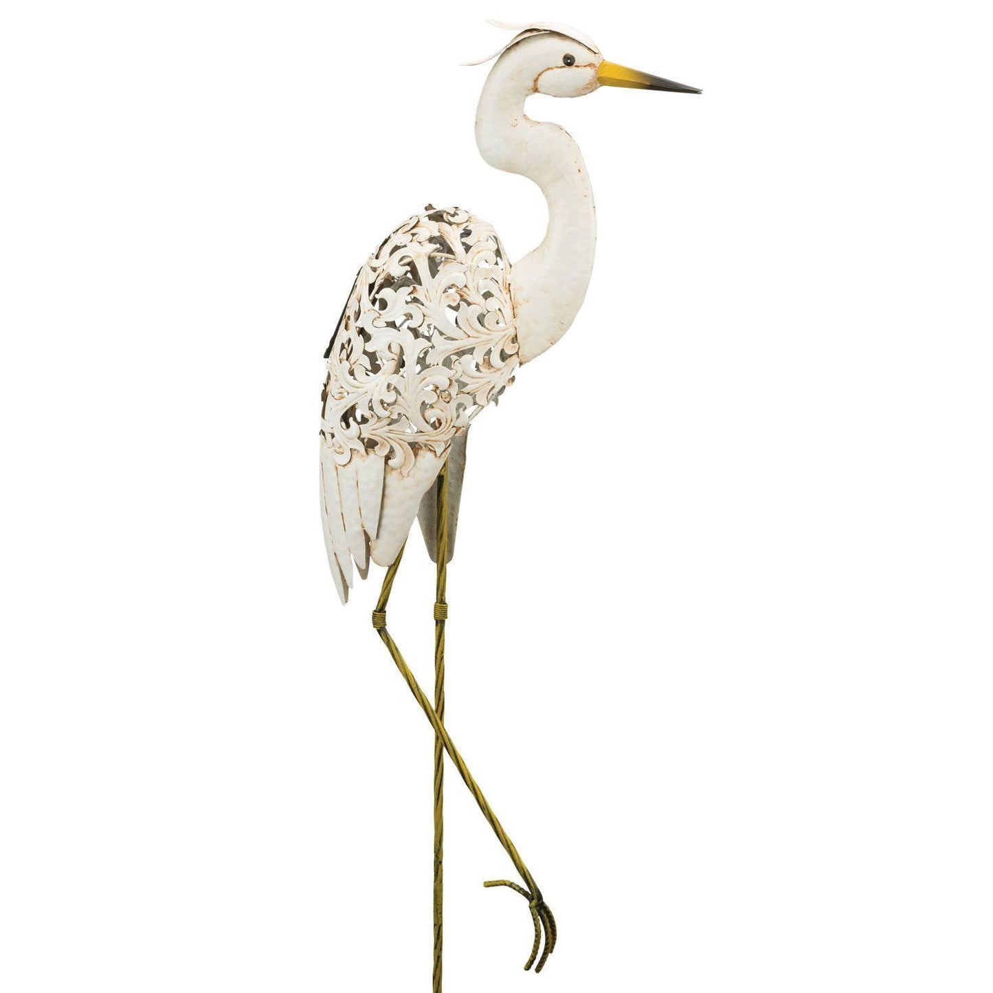 Solar Egret Bird Stake Regal Indigo Pool Patio BBQ
