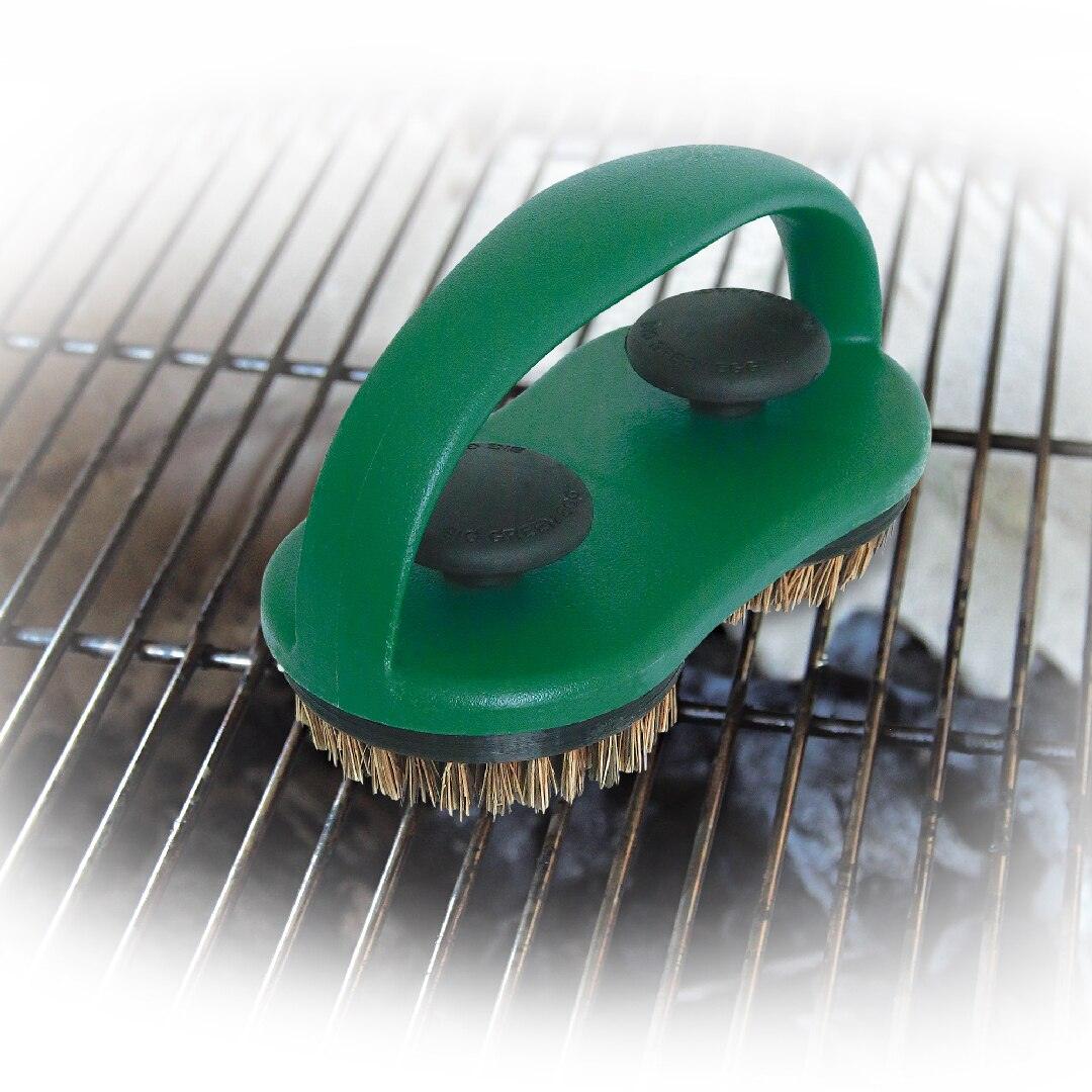 Palmyra Bristle Dual Brush Grid and Pizza Stone Scrubber Big Green Egg Indigo Pool Patio BBQ
