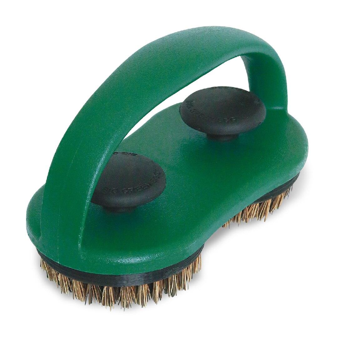 Palmyra Bristle Dual Brush Grid and Pizza Stone Scrubber Big Green Egg Indigo Pool Patio BBQ